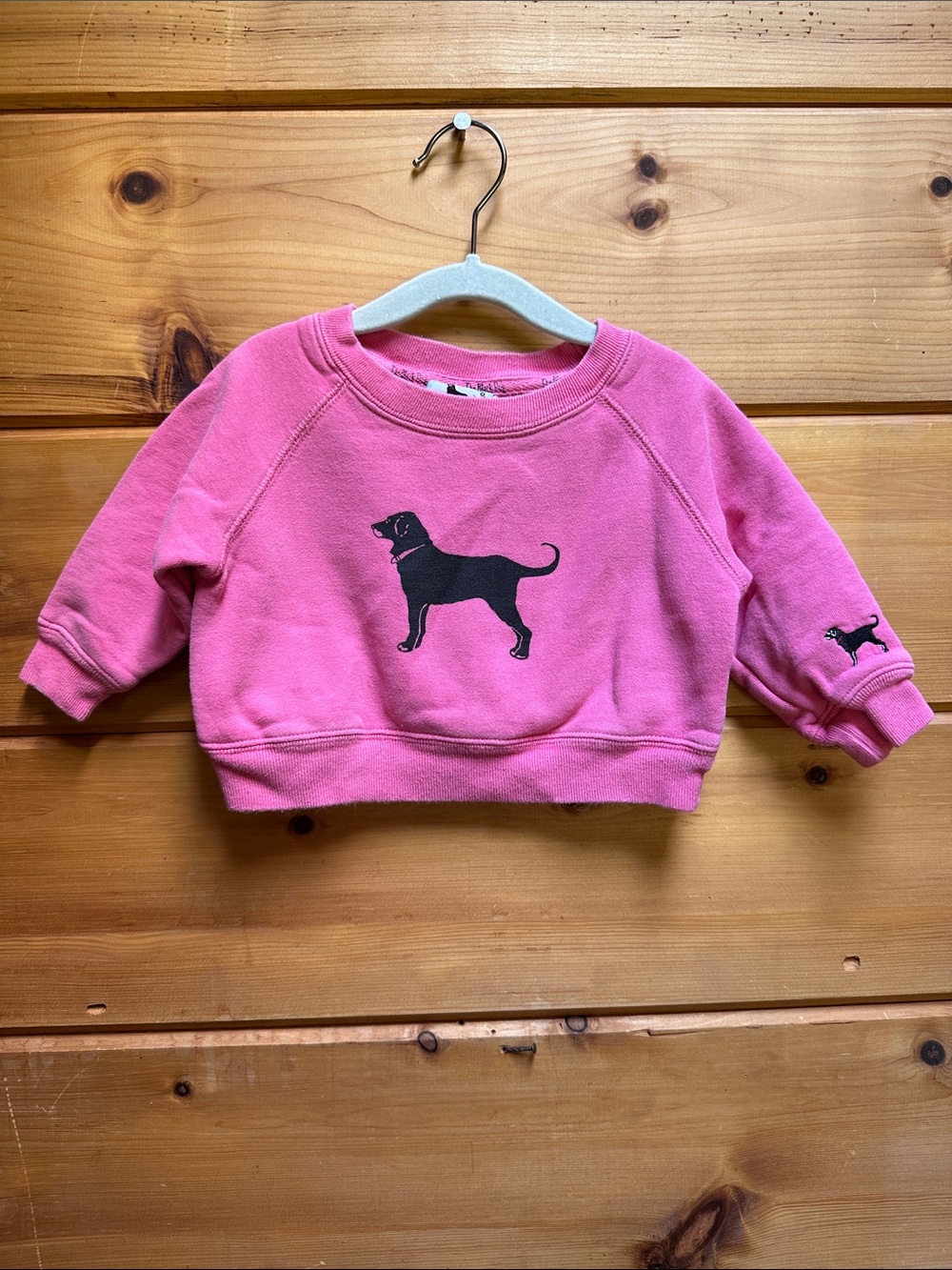 The black dog pink sweatshirt 0-6 months
